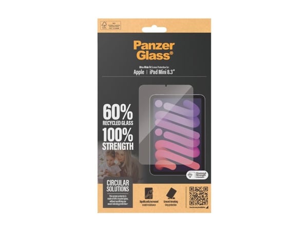 PanzerGlass - Skjermbeskyttelse for nettbrett - ultrabred passform - glass - for Apple iPad mini (6. generasjon)