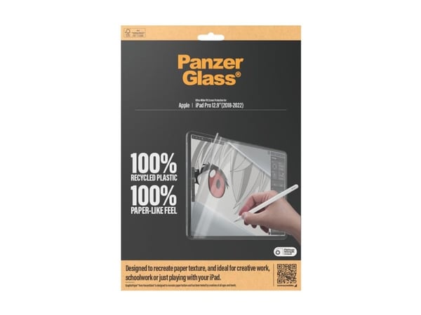 PanzerGlass GraphicPaper - Skjermbeskyttelse for nettbrett - ultrabred passform - film - for Apple 12.9-inch iPad Pro (3. generasjon, 4. generasjon...