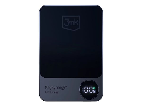 3MK MagSynergy, 5000 mAh, Lithium Polymer (LiPo), Trådløs lading, 3,85 V, 18 W, Sort