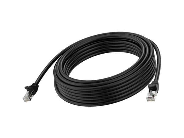 Vision - Nettverkskabel - RJ-45 (hann) til RJ-45 (hann) - 3 m - 6.2 mm - STP - CAT 6a - formstøpt, uten hindringer - svart