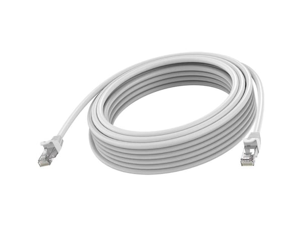 Vision - Nettverkskabel - RJ-45 (hann) til RJ-45 (hann) - 5 m - 6.2 mm - STP - CAT 6a - formstøpt, uten hindringer - hvit