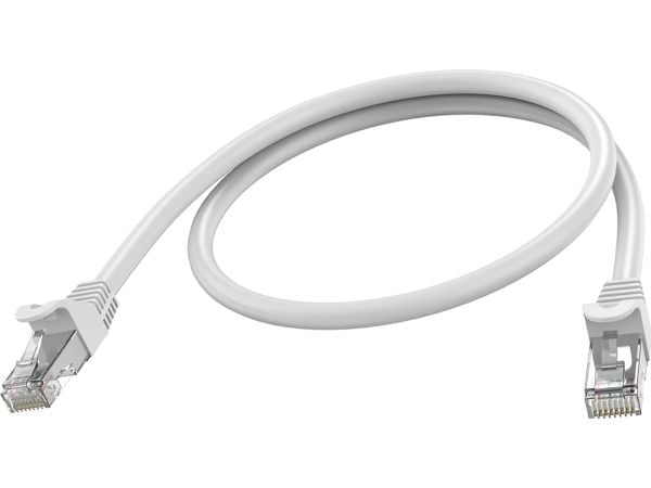 Vision - Nettverkskabel - RJ-45 (hann) til RJ-45 (hann) - 50 cm - 6.2 mm - STP - CAT 6a - formstøpt, uten hindringer - hvit