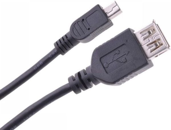 Cabletech USB-A - miniUSB kaapeli Musta (KPO2905-1)