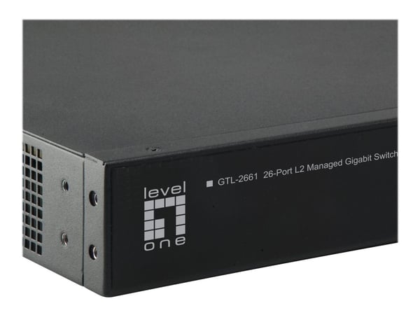 LevelOne GTL-2661 - Switch - 24 x 10/100/1000 + 2 x 10 Gigabit SFP+ - stasjonær, rackmonterbar