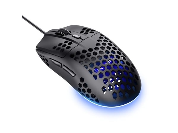 Trust GXT 928 Helox - Mus - ultra-lightweight, gaming - høyrehendt - optisk - 6 knapper - kablet - USB - svart