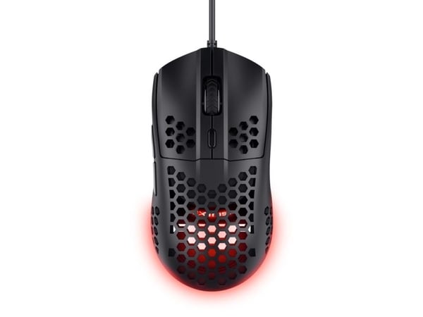 Trust GXT 928 Helox - Mus - ultra-lightweight, gaming - høyrehendt - optisk - 6 knapper - kablet - USB - svart