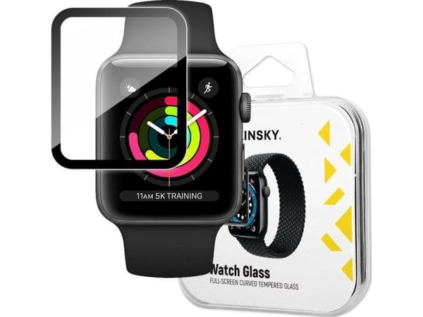 Wozinsky Wozinsky Watch Glass hybridglass til Apple Watch 3 38 mm / Watch 2 38 mm / Watch 1 38 mm, sort