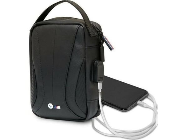 BMW veske BMW Carbon & Perforated - veske/organizer med ekstern USB-port (svart)