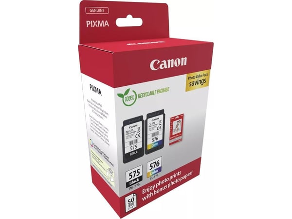 Canon PG-575/CL-576 bläckpatroner och fotopapper för PIXMA TR4750i