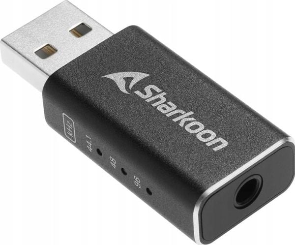 Sharkoon DAC Pro S, USB A-tyyppi, 3?5 mm, Mies, musta, PC, 2 V
