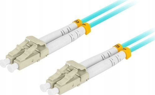 Lanberg - Koblingskabel - LC/UPC-multimodus (hann) til LC/UPC-multimodus (hann) - 10 m - 3 mm - fiberoptisk - dupleks - 50 / 125 mikroner - OM3 - h...