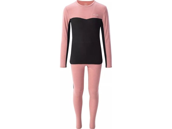 Elbrus termoundertyg set MELOR MERINO TG 164 ash rose/pearled ivory/black