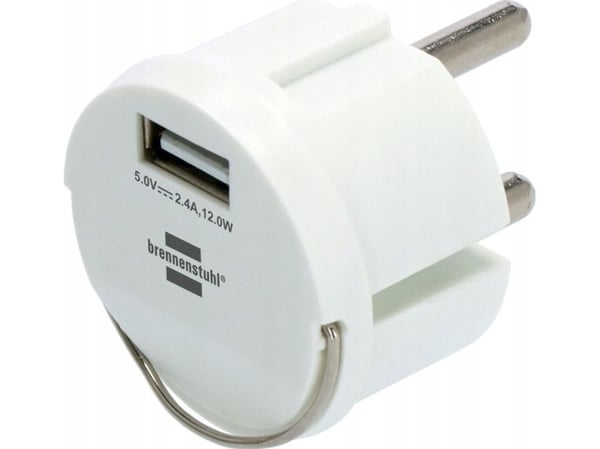 Brennenstuhl 1508110 USB-laturi sisäpistorasia Pistorasia Lähtövirta max. 2400 mA 1 x