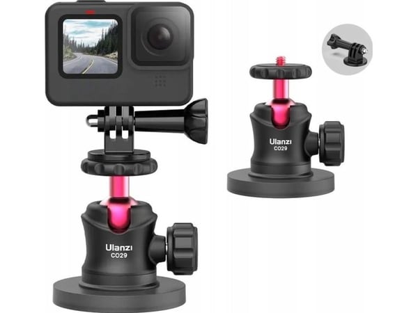 Ulanzi magnetiskt sugfäste + kulled 3D för kamera GoPro/SJCAM/Xiaomi/DJI/Insta360 (Ulanzi / C029)