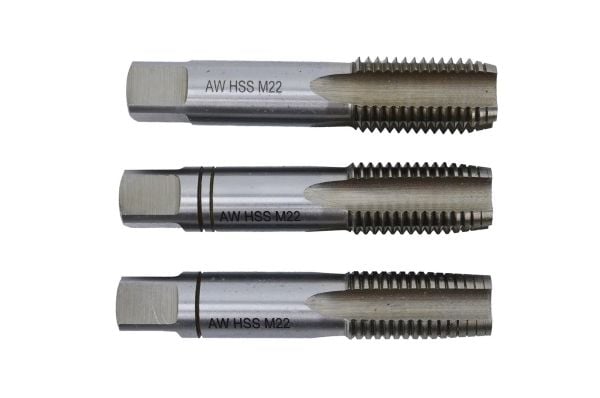 AWTOOLS gängskärare M2 HSS M24x3,00 set 3 st BLACK LINE