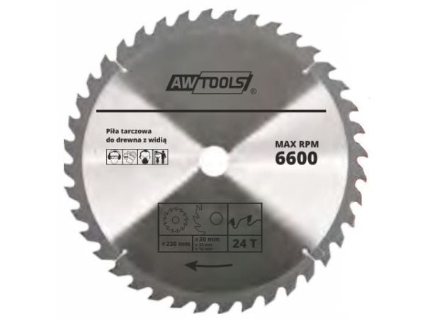 AWTools Tresirkelsag 500 x 30/22/16 mm 40z (AW48494)