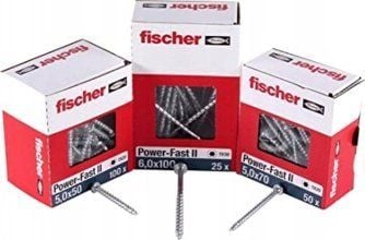Fischer 670438, Skru, Metall, Tre, Generell nytte, Full tråd, Torx