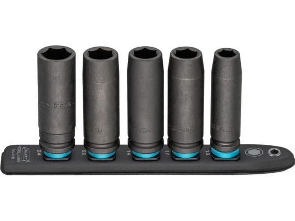 Hazet 900SLG-SR/5 toppnøkkelsett utvendig sekskant 5 deler 1/2 (12,5 mm)