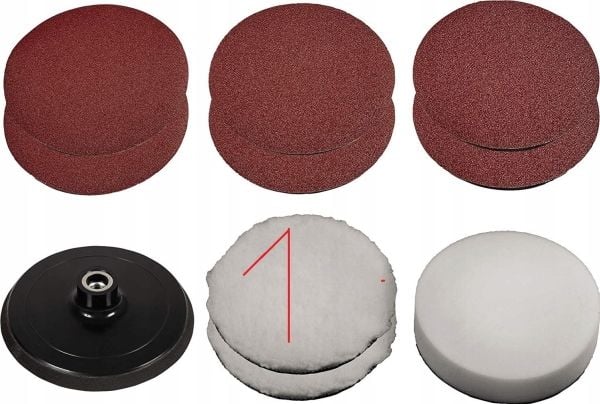 Einhell 2093245, Tilbehørssett, Universell, Brun, Hvit, Rund, 15 cm, 9 stykker
