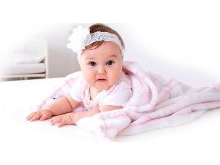 BabyMatex babyteppe 75x100 med trykk Ricco til jente