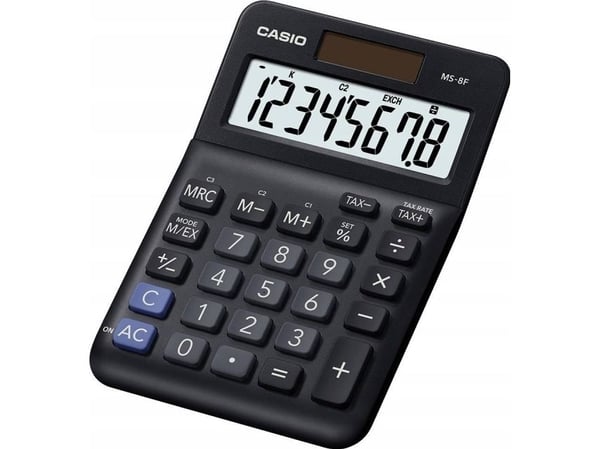 Casio - Skrivebordskalkulator - batteri, solpanel