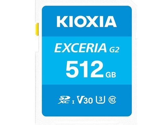Kioxia LNEX2L512GG4, 512 GB, MicroSDXC, klasse 10, UHS-I, 100 MB/s, 50 MB/s