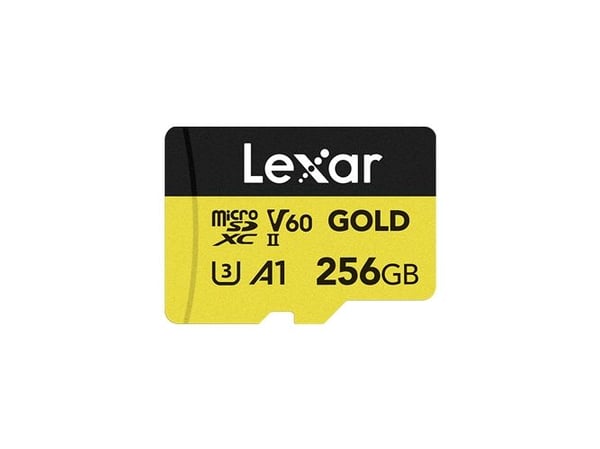 Lexar Gold MicroSDXC 256 GB klasse 10 UHS-II/U3 A1 V60-kort (LMSGOLD256G-BNNNG)