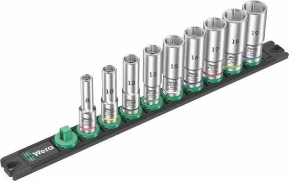 Wera stikkontakt magnetlist B Dyp 1 stikkontaktsett, 3/8" drev