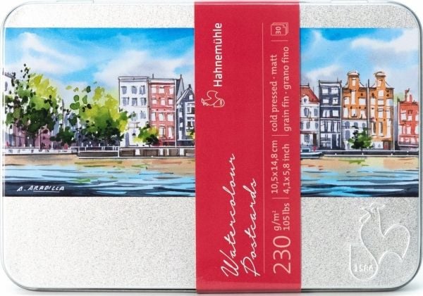 Hahnemühle - Watercolor postcard - A6 (105 x 148 mm) - 30 ark - naturlig hvitt