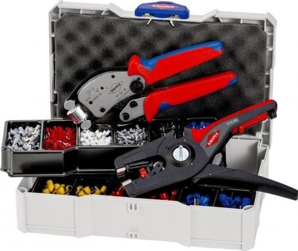 KNIPEX - Krympeverktøy med kabelstripper - for wire ferrules