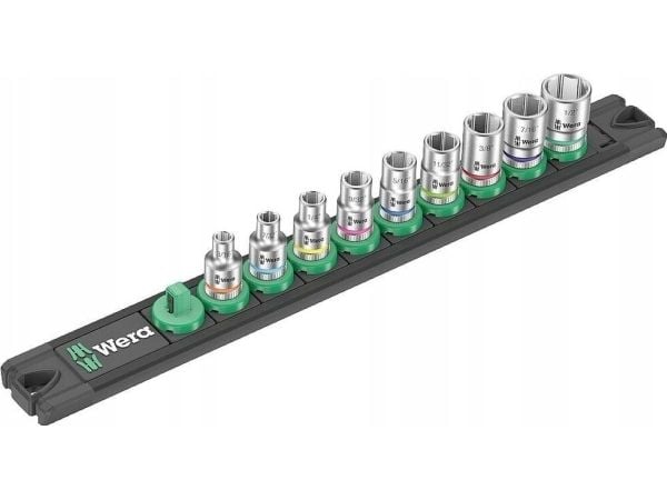 Wera stikkontakt magnetstrimmel A Imperial 1 Zyklop stikkontaktsett, 1/4" stasjon, imperial