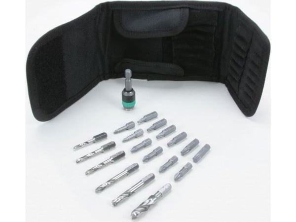 Wera 848/851/867/19 - Skrutrekker, drill og koppnøkkelsett - bor - 19 deler - 5 mm, 6 mm, 8 mm, 4 mm, 3 mm, 4.2 mm - torx, phillips - heksagonal - ...