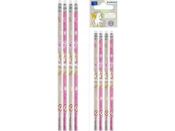 Starpak OLOWEK Z GUM HB UNICORN STK PBH OP4SZT36/432