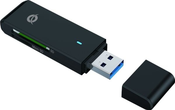 Conceptronic BIAN02B, MicroSD (TransFlash), MicroSDHC, MicroSDXC, SD, SDHC, SDXC, Musta, USB 3.2 Gen 1 (3.1 Gen 1) Type-A, 21,5 mm, 71,2 mm, 9,6 mm
