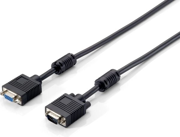 Equip 118800, 1 m, VGA (D-Sub), VGA (D-Sub), Hanstik, Hunstik, Musta