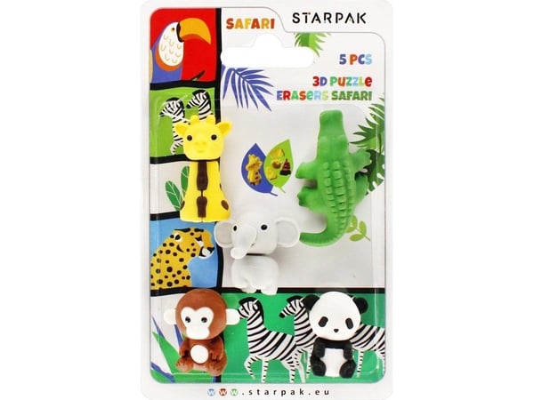 Starpak GUMKA DO MAZANIA SAFARI 5SZT STK B/C 1/24