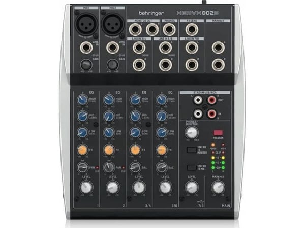 Behringer Xenyx 502S, 2 kanavaa, 8 W, musta, Hopea