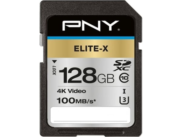 PNY Elite-X - Flashhukommelseskort - 128 GB - UHS-I U3 / Class10 - SDXC UHS-I