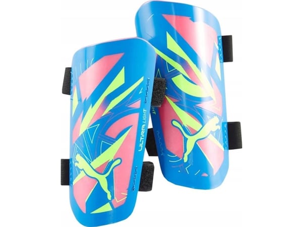 Jalkapallosuoja Puma Ultra Light Energy Strap Ultra Blue-Yellow 30892 01 (XL) (XL)