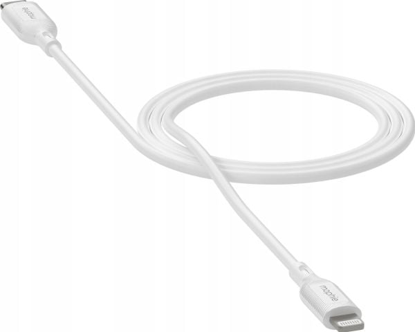 mophie essentials - USB-kabel - 24 pin USB-C (hann) til Lightning (hann) - 1 m - USB Power Delivery (60W) - hvit
