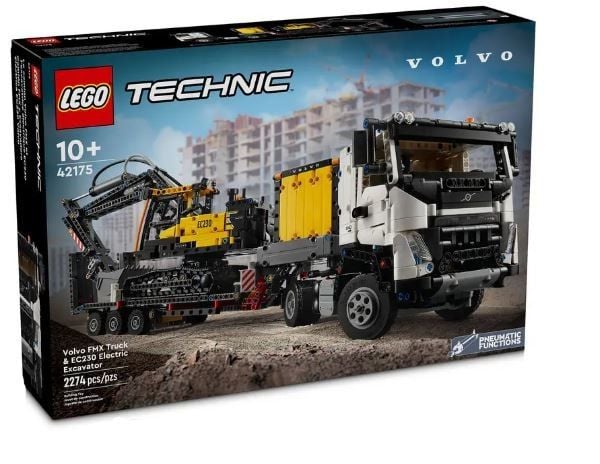 LEGO Technic 42175 Volvo FMX-trailer og EC230 el-gravemaskin