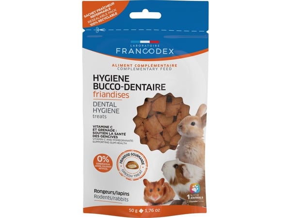 Francodex gnager-godbiter, munnhygiene, 50 g