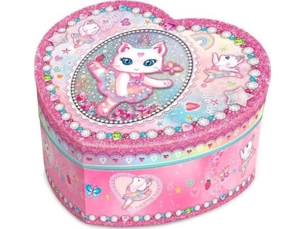 Pulio Pecoware Hjerteformet musikkboks - Ballerina katt