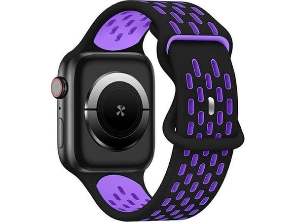 Beline Beline Beline Apple Watch New Sport hihna Silikoni 42/44/45/49mm musta/lila laatikko