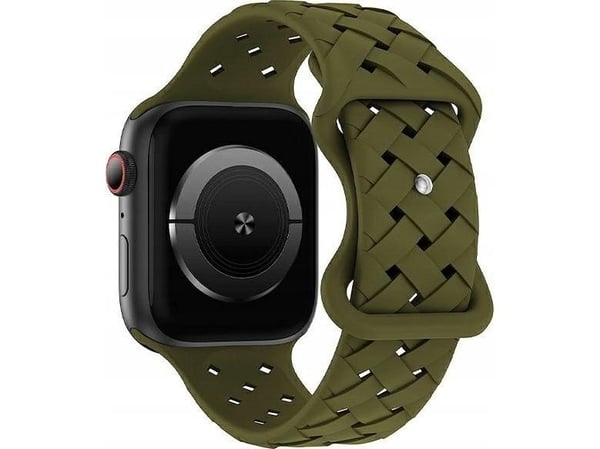 Beline Beline Beline Apple Watch hihna Silikoni Woven 42/44/45/49mm oliivi /oliver laatikko