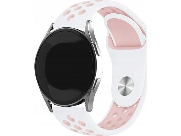 Beline rem til klokke 22 mm Sport silikon hvit/rosa (boks)