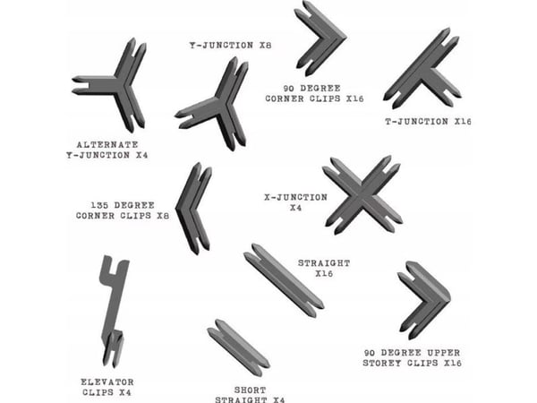 Battle Systems BattleSystems: Plast terrain-clipser - Grå