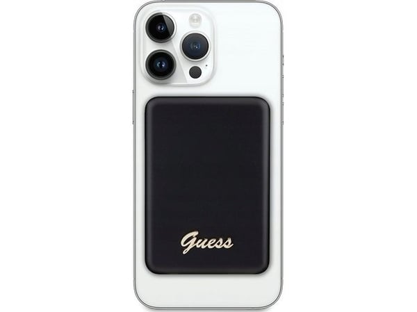 Guess induktiv powerbank 5W GUPBM3ALGSGK 3000 mAh svart MagSafe metall-logo