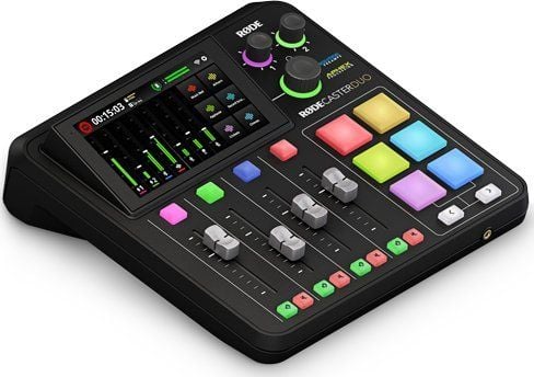 Rode RodeCaster Duo + Rode NTH-100 hörlurar