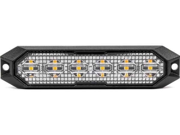 Litteä varoitusvalo 6x3w led r65 r10 12v 24v amio-03930